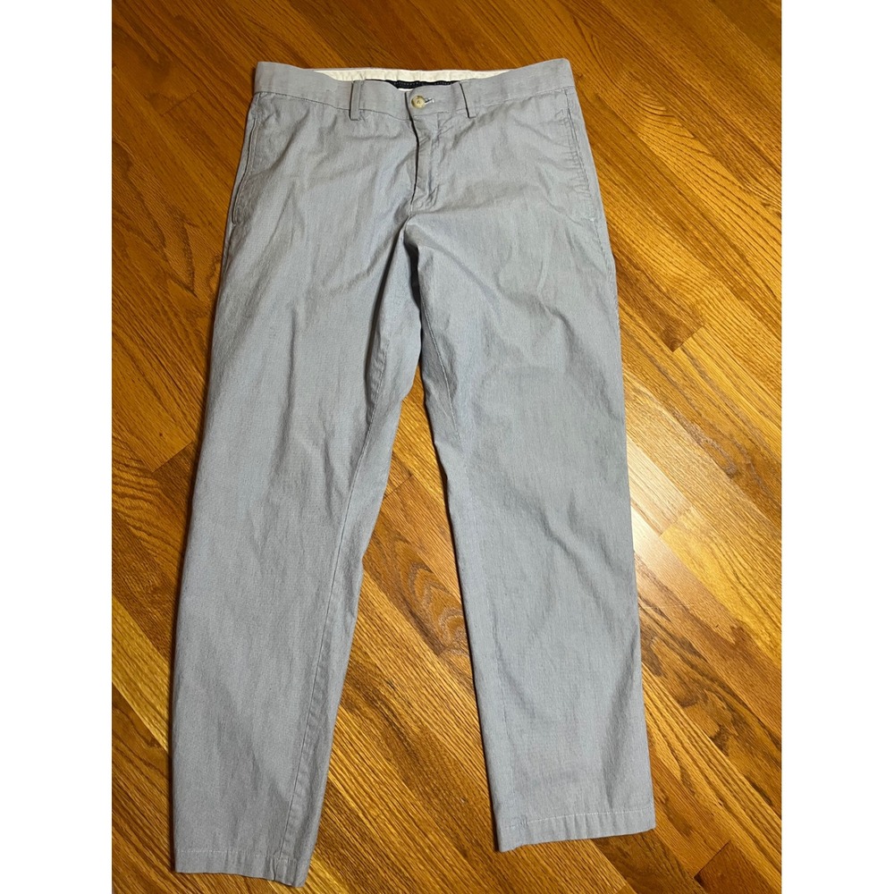 Tailorbyrd Collection Men's Blue Striped Casual Chino Pants 32x30